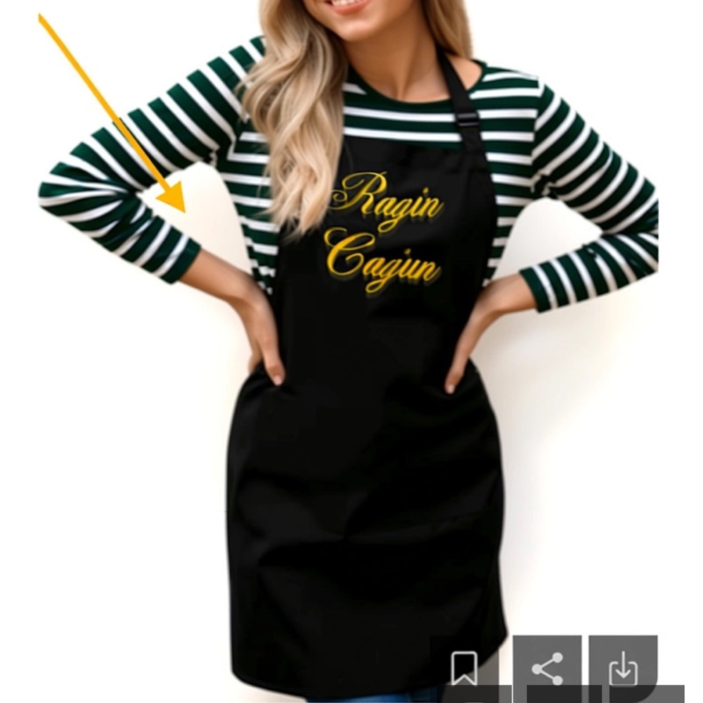 Ragin’ cajin   BBQ Apron Black NWOT 154